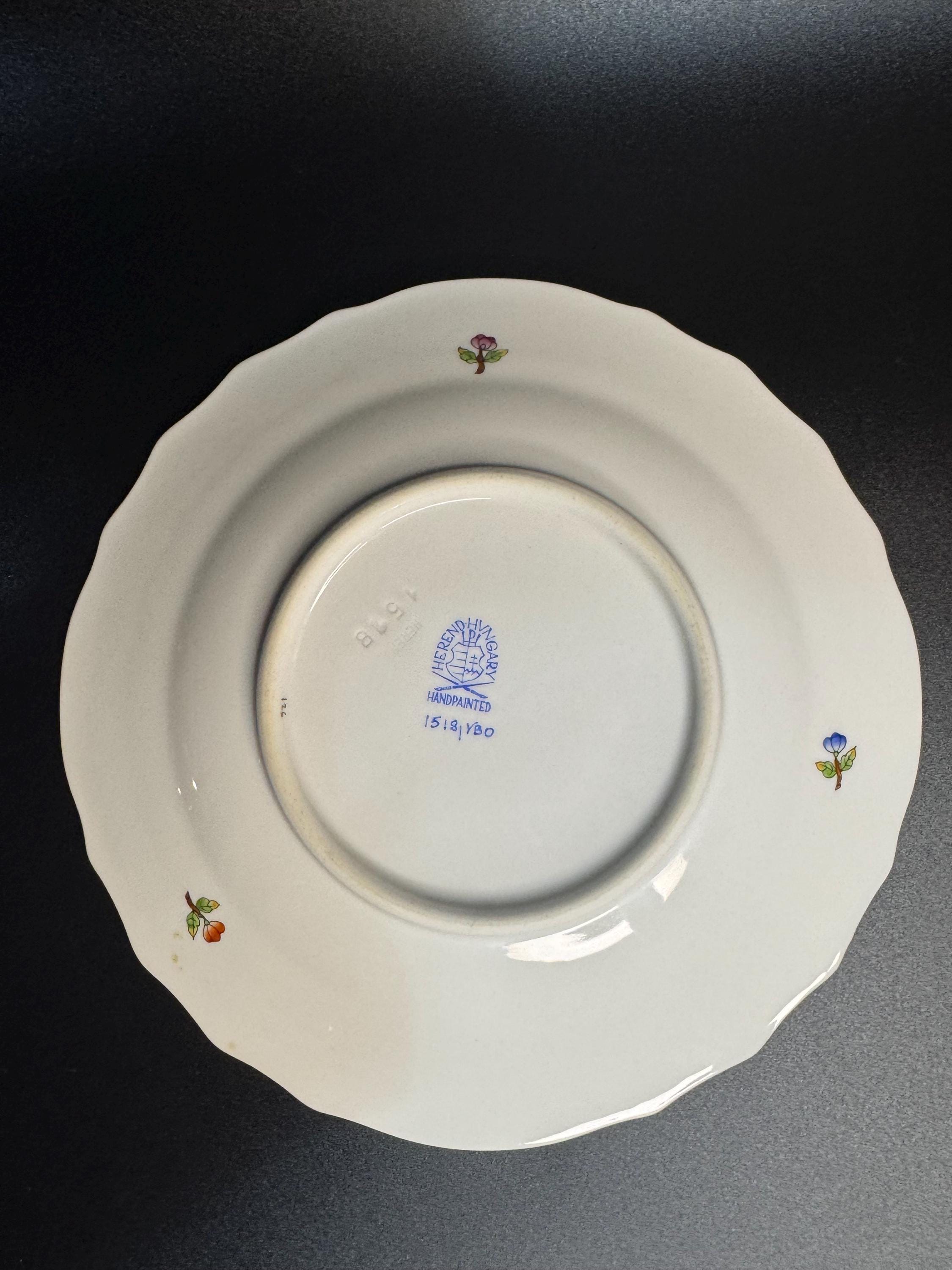 Herend Hungarian Numbered China (queen Victoria (green Border