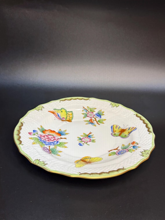 Herend Hungarian Numbered China (queen Victoria (green Border