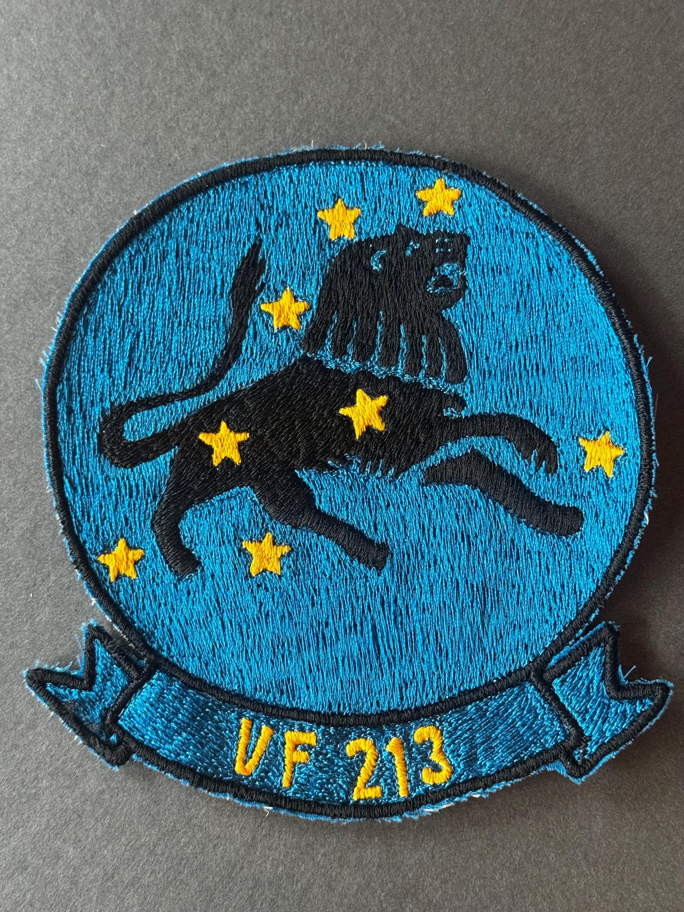 Vintage Original VF-213 Black Lions US Navy Squadron Patch. Rare