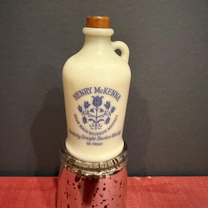 Vtg Henry Mckenna Mini Sour Mash Bourbon Whiskey Pottery Jug