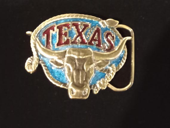 1980 Great American Buckle Co, Texas Longhorn Belt Buckle