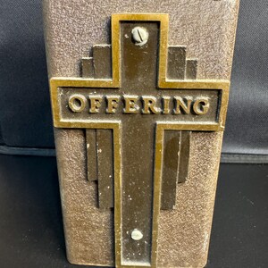 Offering Box, 30’s Cast Iron, 7x4x4 (as is)