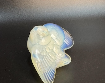 Vintage Hand Made Sabino Art Fire Glass Large Sparrow Chick Bird