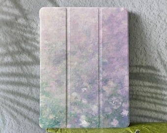 Pastel Purple Floral Watercolor iPad Case