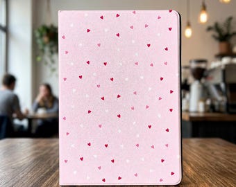 Funda rosa con forma de corazón para iPad, funda protectora inteligente, compatible con Apple Pencil.
