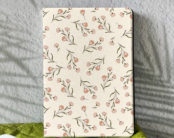 Peach Floral iPad Air 11''/13" 2025 iPad A16, iPad Pro 13/12.9/11", iPad Mini 6/5, iPad 10/9/8, iPad Pro M5 M4 11/13 Inch Mini 7 A17