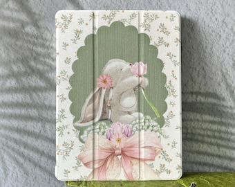 Pastel Garden Bunny iPad Case 10th Gen iPad Pro 2025 Pro 13 iPad Air 7 iPad 11 iPad Mini 7 iPad Air 4/5/6/7 iPad A16