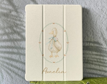 Orange Bow Beige iPad Case 10th Gen iPad Pro 2025 Pro 13 iPad Air 7 iPad 11 iPad Mini 7 iPad Air 4/5/6/7 iPad A16