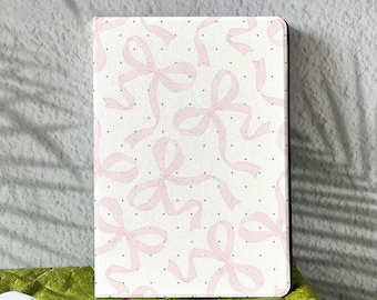 Cute Pink Watercolor Bow iPad Case 10th Gen iPad Pro 2025 Pro 13 iPad Air 7 iPad 11 iPad Mini 7 iPad Air 4/5/6/7 iPad A16 Cover