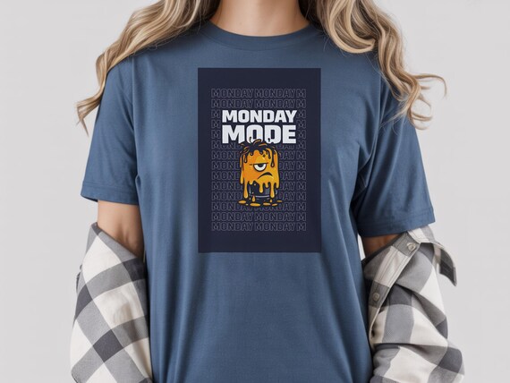 Monday Mode T Shirt, Funny Work Humor Tee, Coffee Lover Gift
