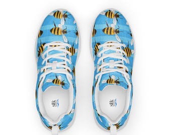 Scarpe sportive con stampa ape, sneakers da corsa ultraleggere in Flyknit