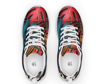 Women's Tropical Jungle Print Sneakers, Ultralight Flyknit Athletic Trainers