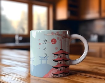 Tazza personalizzata con nome giapponese, regalo personalizzato con nome di coppia