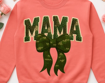 Camo Mama-strik, png, camouflage namaakgehaakt garencoquette (digitale download)