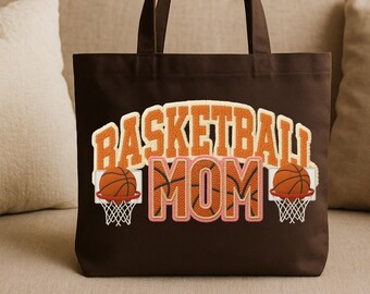 Basketball Mom png, chenille-hoepels en -ballen (digitale download)