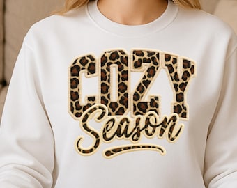 Luipaard gezellig seizoen png, kunstgaren winter en kerst clipart (digitale download)