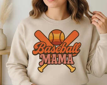Retro Baseball Mama, png, vintage sportmoeder (digitale download)