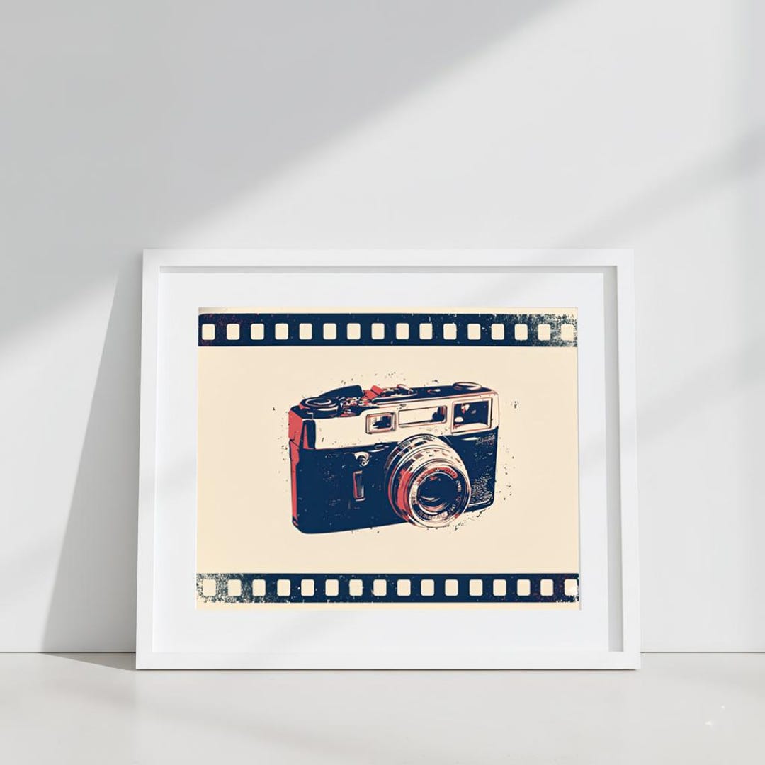 Vintage Film Camera Wall Art - Printable Retro Photography Decor ...