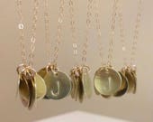 1 2 3 4 5 6 7, Initial Necklace, Bridesmaids Personalized Necklace, Bestfriend Birthday Gift, Mothers Day Gift, Custom Friendship Necklace