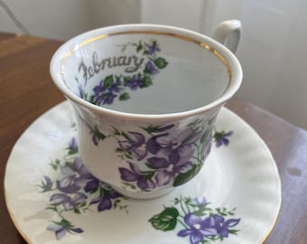 Royal Albert verzamelbeker februari/set van 3 / originele/Bone China