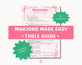 Mahjongtafelgids: snelle referentie Cheatsheet (pdf-download)