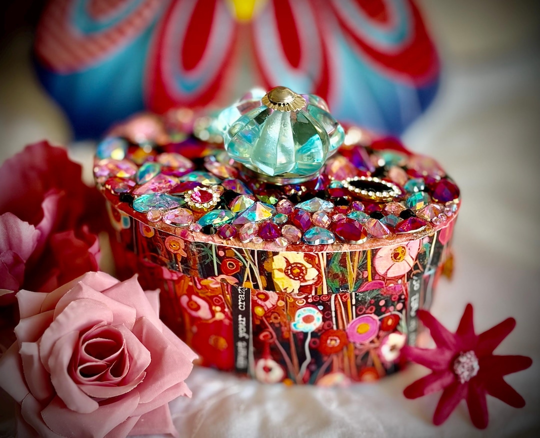 Bedazzled Oval Trinket/gift Bling Box - Etsy