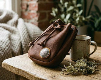 Riñonera de cuero para hombre, bolso de cintura de cuero genuino, funda para teléfono, bolso de cadera de piel de vaca, bolso pequeño cruzado, regalo para él, regalo para papá