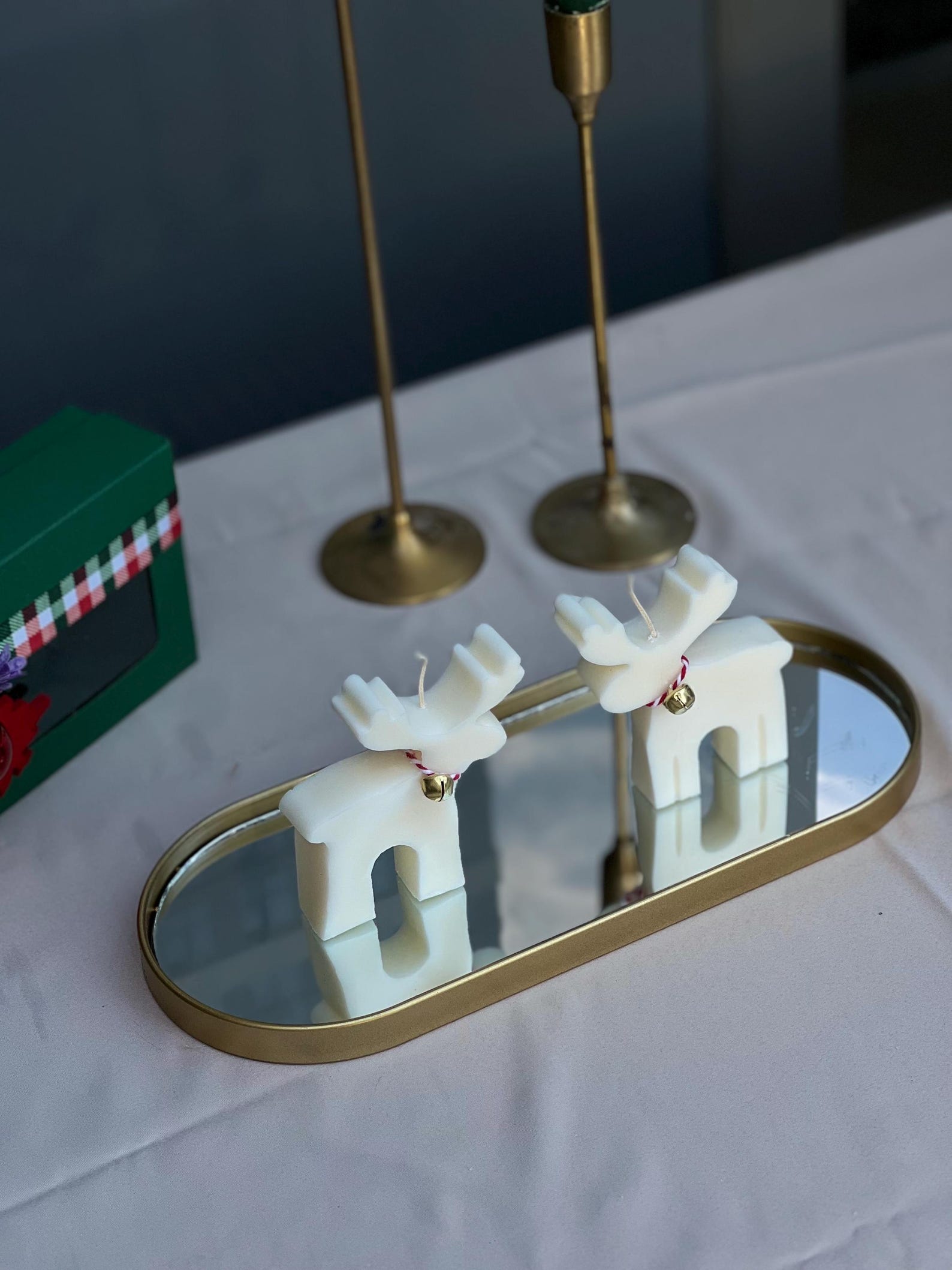 Christmas Candle Gift Set of 4 – Handcrafted Soy Wax Reindeer ...