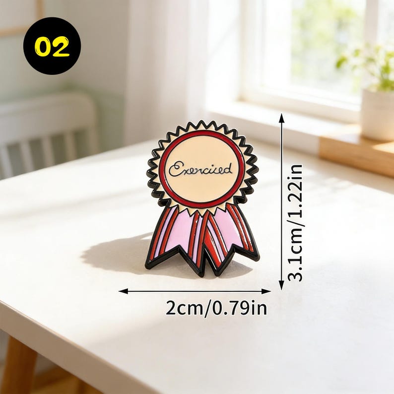 Adulting Win Rosette Enamel Pin, Funny Self Care Badge, Still Alive Pin ...