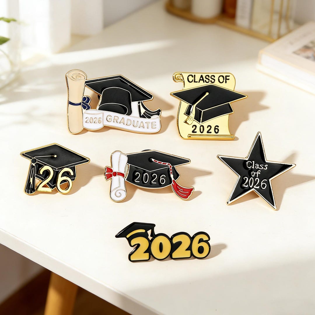 Class of 2026 Graduation Enamel Pin, Grad Cap Badge, 2026 Graduate Gift ...