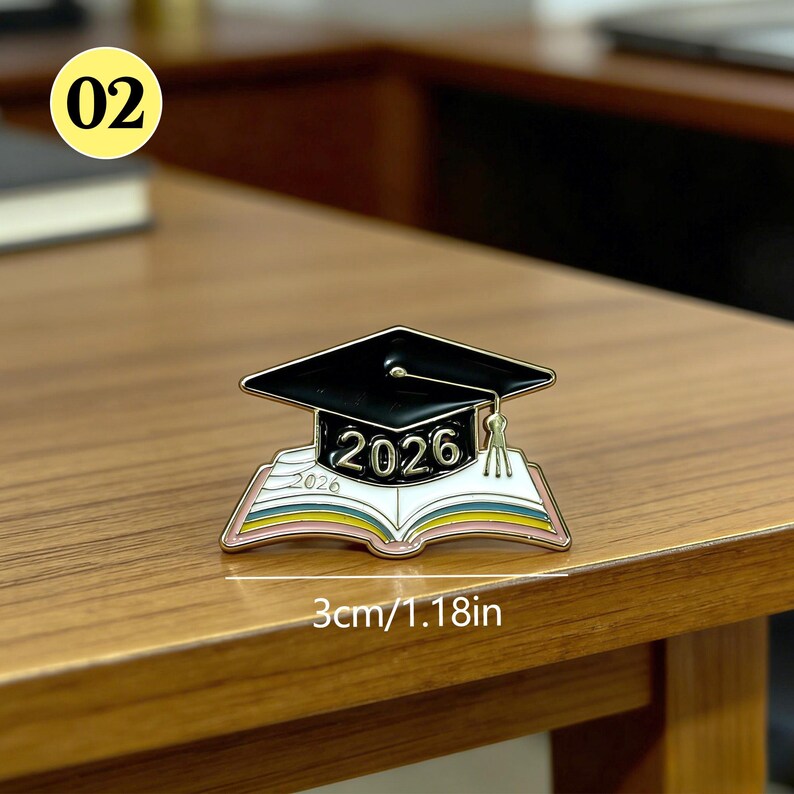 Graduation Brooches 2026 Graduation Enamel Pins–cute Grad Cap & Book Brooches for Graduates ...