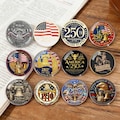 US 250th Anniversary Commemorative Pin | 1776-2026 Patriotic Enamel Badge | Liberty Bell & Flag Collectible, Eagle Badge