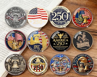 US 250th Anniversary Commemorative Pin | 1776-2026 Patriotic Enamel Badge | Liberty Bell & Flag Collectible, Eagle Badge