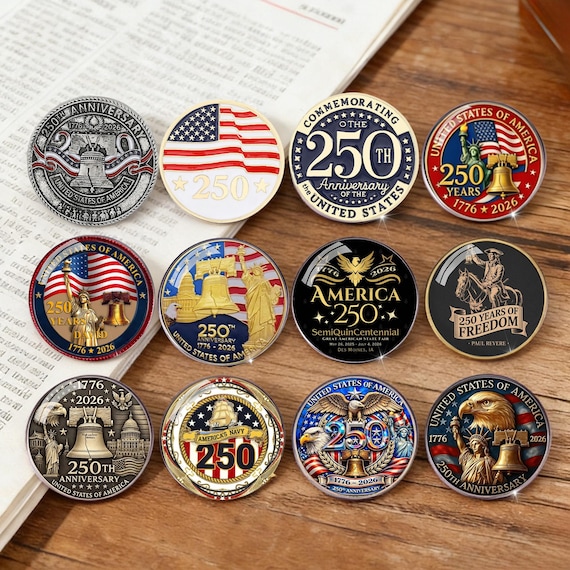 US 250th Anniversary Commemorative Pin | 1776-2026 Patriotic Enamel Badge | Liberty Bell & Flag Collectible, Eagle Badge