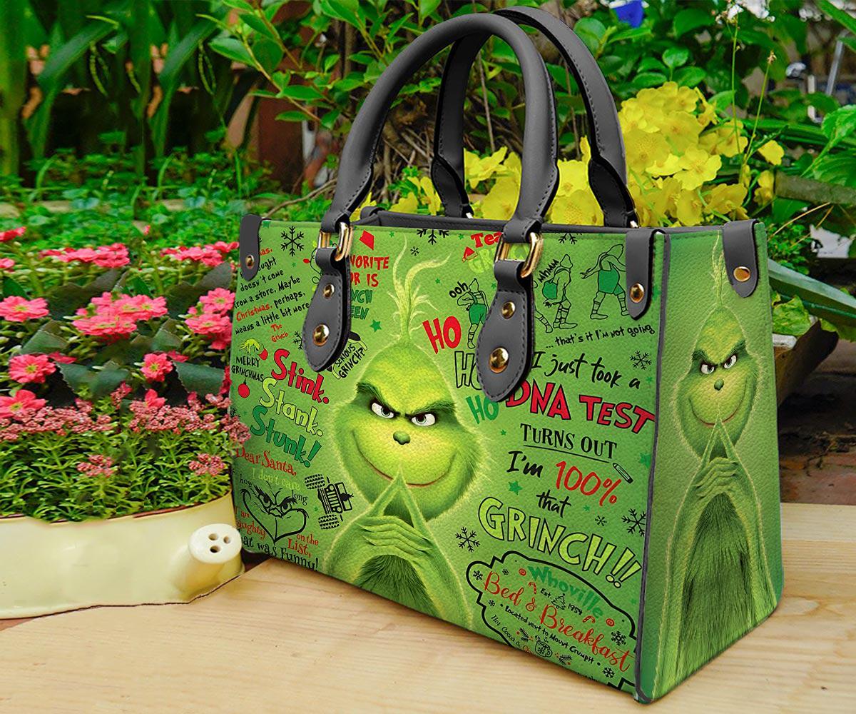 Discover funny character Christmas Leather Handbag, funny character Women Bags, funny character Lovers Handbag, Woman Handbag, Custom Leather Bag, Christmas Gifts