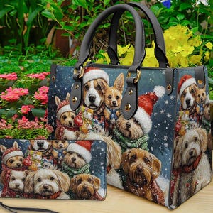 Dog Lovers Crossbody Bag - Paw Print Design Convertible Cellphone Handbag For Dog Moms 6 thumbnail image