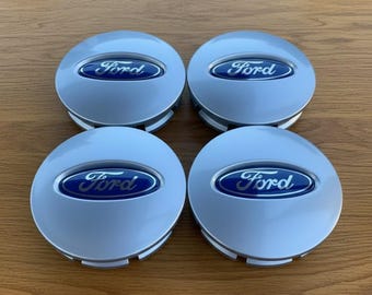 Ford Wheel Center Caps (Set of 4) | 65mm Silver Hub Cap Replacement
