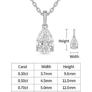 18K Solid Gold Pear Diamond Pendant Necklace | 0.30–2.0 CT | Lab Diamond Pendant | Teardrop Diamond | Solitaire Diamond Necklace Gift image 9