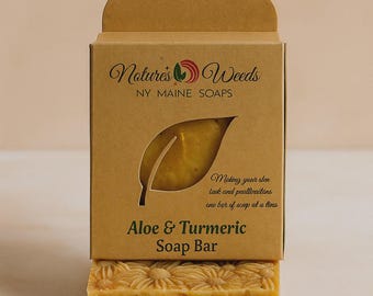 Aloe & Turmeric Soap Bar – Botanical Cleanser for Dry and Sensitive Skin