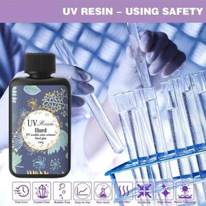 UV Resin Kit with Light Crystal Clear Hard Type UV Curing Resin for DIY Jewellery Making Molds Casting Craft Supplies Complete Set