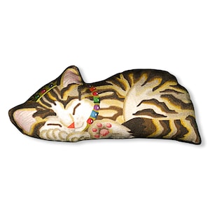 Tabby Cat Ornament - Small Cat Pillow - Tabby Princess