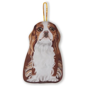 King Charles Spaniel Ornament / Ruby, White, Red / Dog Ornament / Cavalier King Charles