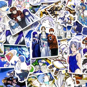 Packung mit 50 Frieren Anime-Aufklebern, Elf-Zauberer-Aufkleber, Fantasy-Charakteraufkleber, wasserdichte Aufkleber für Journal, Laptop, Notizbuch Bild 8