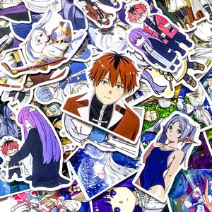 Packung mit 50 Frieren Anime-Aufklebern, Elf-Zauberer-Aufkleber, Fantasy-Charakteraufkleber, wasserdichte Aufkleber für Journal, Laptop, Notizbuch Bild 5