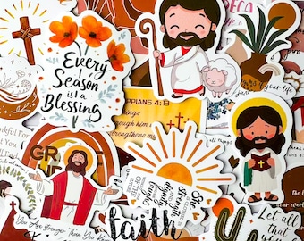 Pack of 50 Christian Quote Stickers, Bible Verse Stickers, Religious Stickers, Faith Stickers, Waterproof Stickers for Bible Study,Scrapbook