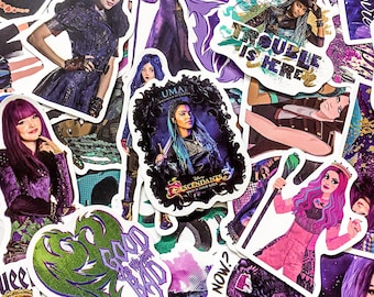Pack of 50 Queen of Mean Stickers, Descendants Stickers, Wicked Character Stickers, Waterproof Stickers for Laptop, Journal, Scrapbook
