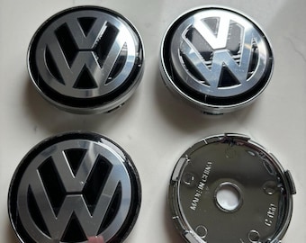 NEW 4 PCS 60mm Volkswagen VW Wheel Caps, Centre Wheel Hub