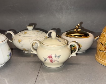 Vintage Zuckerdosen Porzellan Konvolut, schöne Sammlung