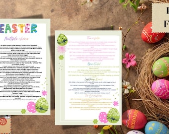 Ostern-Trivia-Spiel-Fragen für Kinder im Alter von 9-12 druckbare Frühlingsaktivitäten lehrreiche Klassenzimmerparty