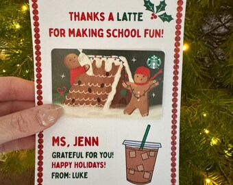 Porta tarjetas de regalo para profesores de vacaciones - archivo digital